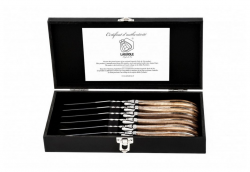 LAGUIOLE Luxury - steakov� no�e 6 ks, rukov� olivov� drevo