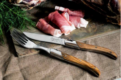 LAGUIOLE SDV-300077 Luxury - vidli�ky 6 ks, rukov� olivov� drevo (2)