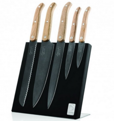 LAGUIOLE Innovation - sada no�ov s magnetick�m stojanom - rukov� dubov�