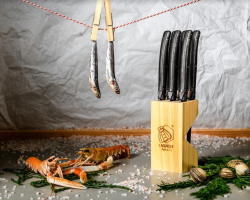 LAGUIOLE SDV-303924 Premium - steakov� no�e 6 ks, rukov� �ierna, povrchov� �prava �ep (2)