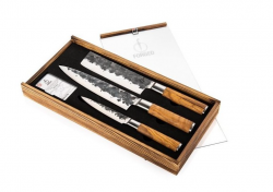 FORGED SDV-305287 Olive - 3-dielna sada no�ov: kuch�rsky n��, japonsk� n�� na zeleninu (1)