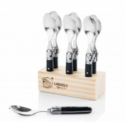 LAGUIOLE Premium - k�vov� ly�i�ky 6 ks, rukov� �ierna