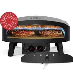 COZZE Pizza pec na plyn 24" na dve pizze s dvierkami a teplomerom BLACK EDITION