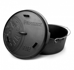 PETROMAX FT12 Liatinov� kotl�k bez no�i�iek s grilovac�m vekom s no�i�kami