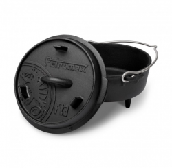 PETROMAX FT3 Liatinov� kotl�k s grilovac�m vekom s no�i�kami /veko aj kotl�k/