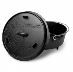 PETROMAX FT6 Liatinov� kotl�k s grilovac�m vekom s no�i�kami /veko aj kotl�k/