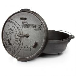 PETROMAX FT4,5 Liatinov� kotl�k s grilovac�m vekom bez no�i�iek /veko aj kotl�k/