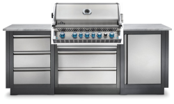NAPOLEON OASIS� Z�hradn� kuchy�a so vstavan�m grilom BIPRO665 PB so svetlom a obalom grilu