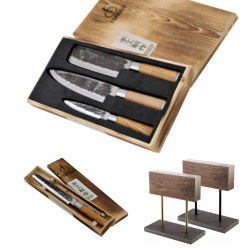 Set FORGED Olive 7x kuchynsk� no�e + magnetick� stojan