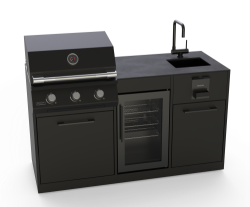 BRABURA LITE SERIES 300 Z�hradn� kuchy�a s grilom, drezom  a chladni�kou 1,6m