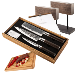 Set 3 no�ov Style De Vie Sebra + stojan + doska